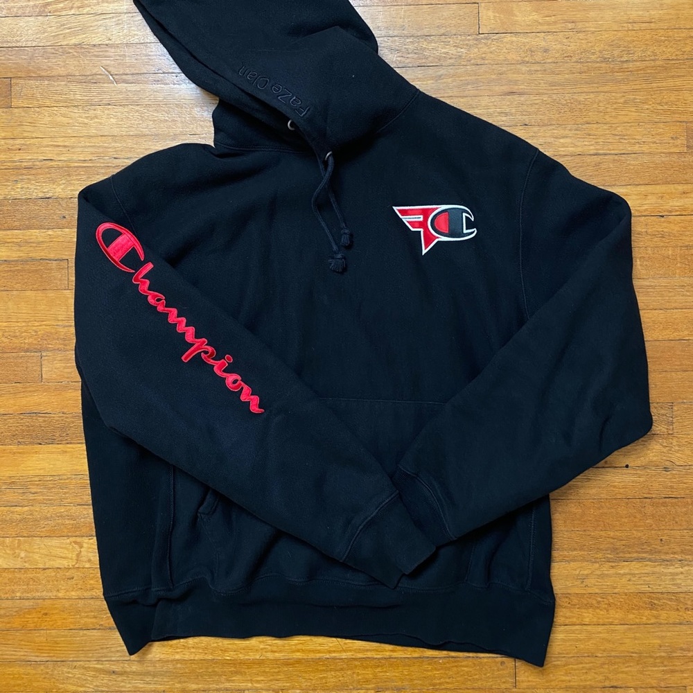 FAZE X CHAMPION HOODIE (BLACK) 1 of 1